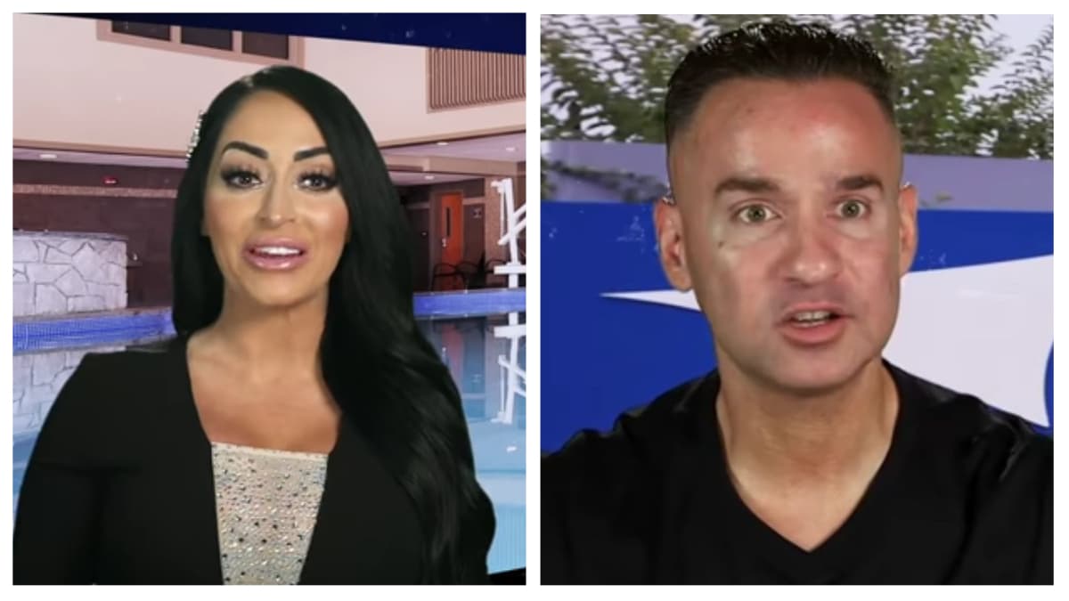 Angelina Pivarnick and Mike Sorrentino on Jersey Shore Family Vacation.