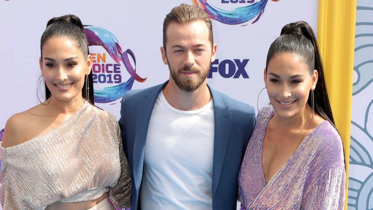 DWTS Artem with the Bella Twins