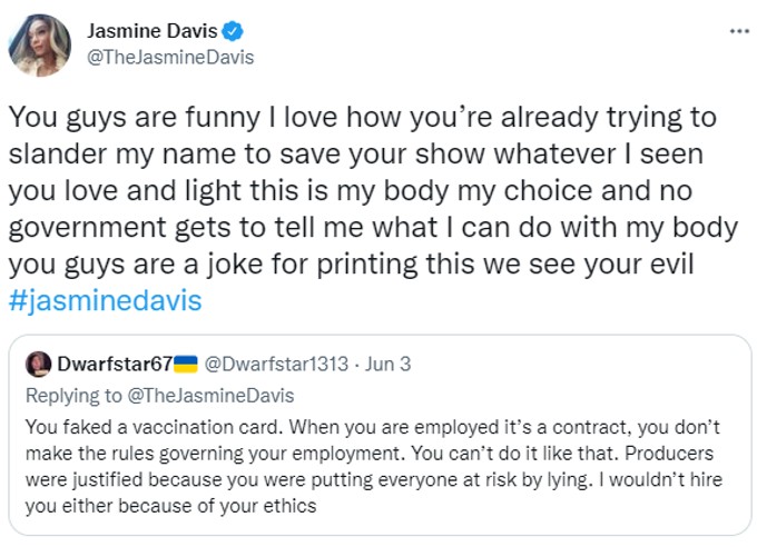 Davis claims slander on Twitter