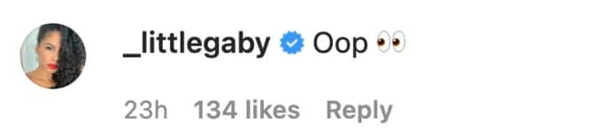 Gabby replies to Ashley comments.