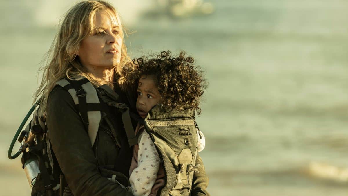 Kim Dickens as Madison Clark and Avaya White as Baby Mo, as seen in Episode 16 of AMC's Fear the Walking Dead Season 7