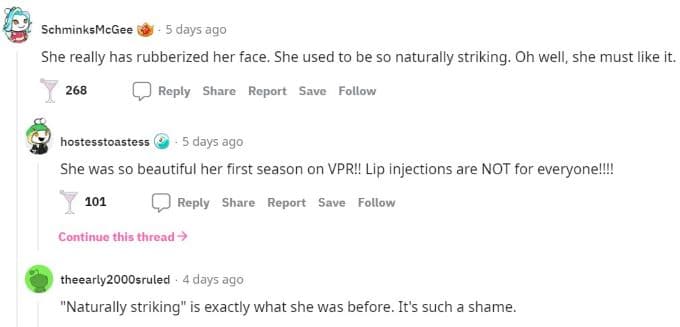 Screenshot from Reddit thread about Lala Kent.