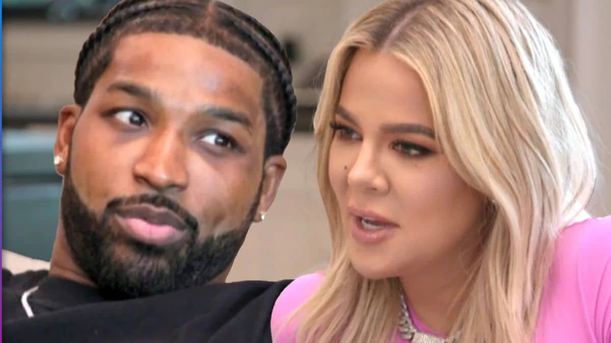 Khloe Kardashian and Tristan Thompson briefly make amends for a pre fathers day lunch.