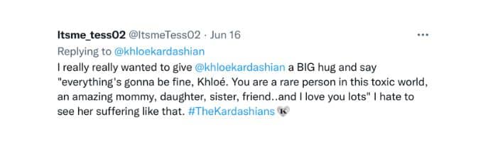 A fan complimented Khloe on being so well rounded. 