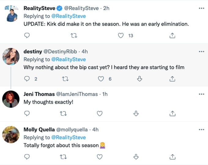 Fans are wondering when the BIP cast will be released as well.