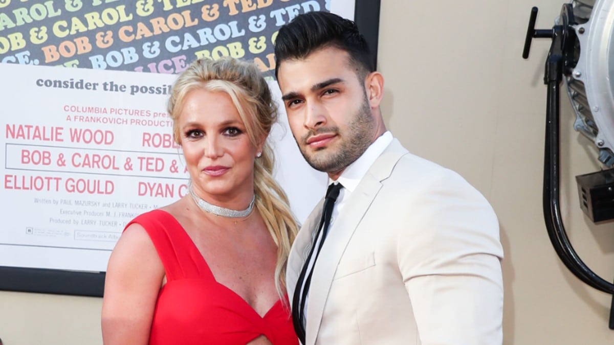 Singer Britney Spears and boyfriend Sam Asghari arrive at the World Premiere Of Sony Pictures' 'Once Upon a Time In Hollywood' held at the TCL Chinese Theatre IMAX on July 22, 2019 in Hollywood, Los Angeles, California, United States.