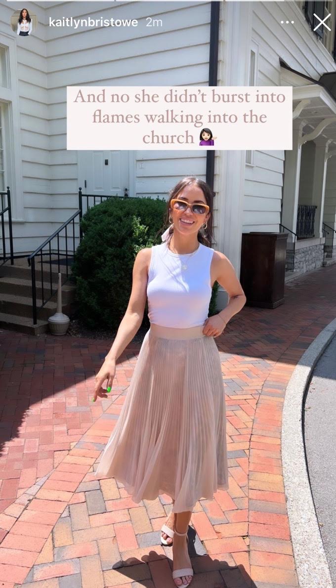 Kaitlyn Bristowe in church outfit