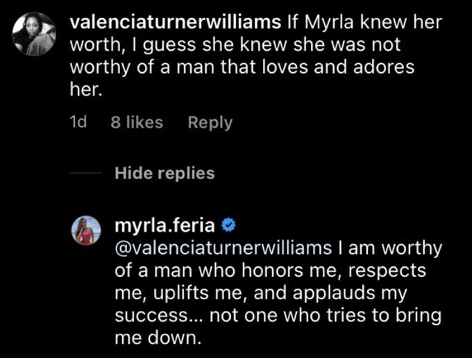 Myrla Feria's comments