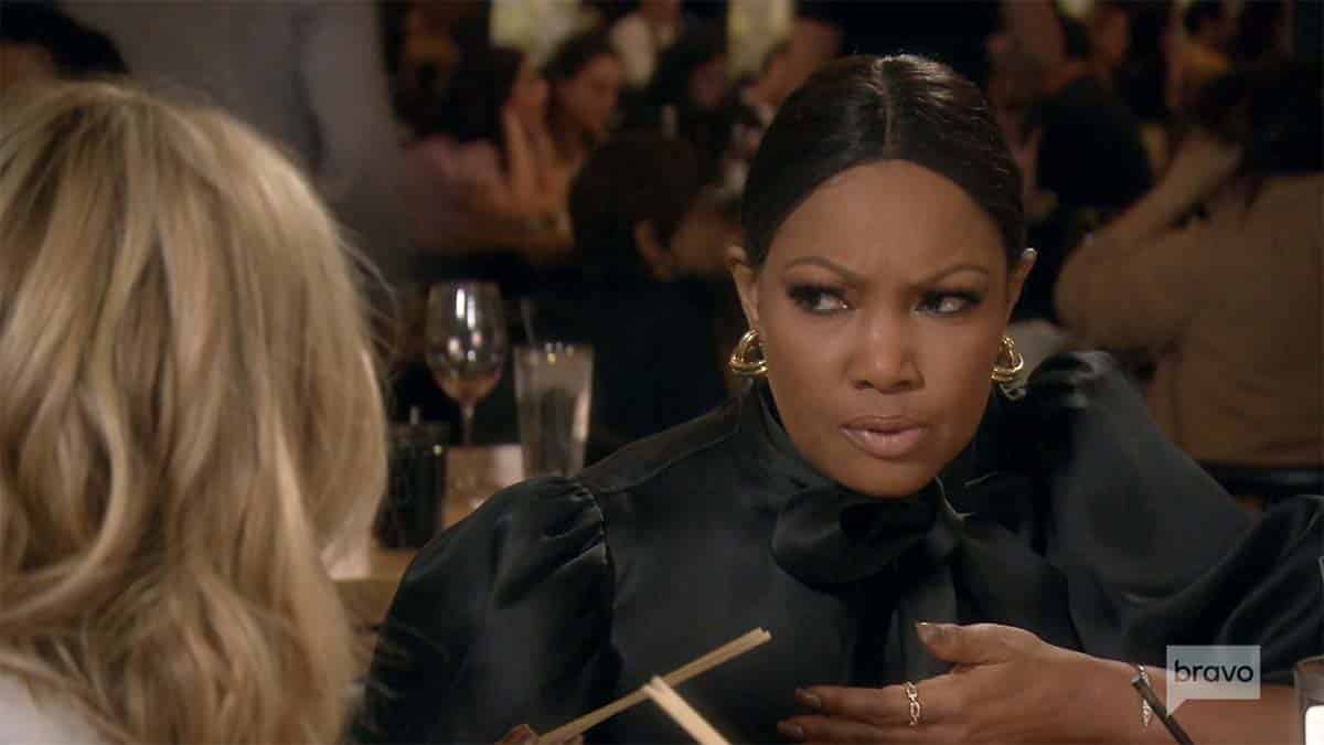 Garcelle learned what Sutton's "dark" comment was on last night's episode of RHOBH, and she's still perplexed. Pic credit: Bravo