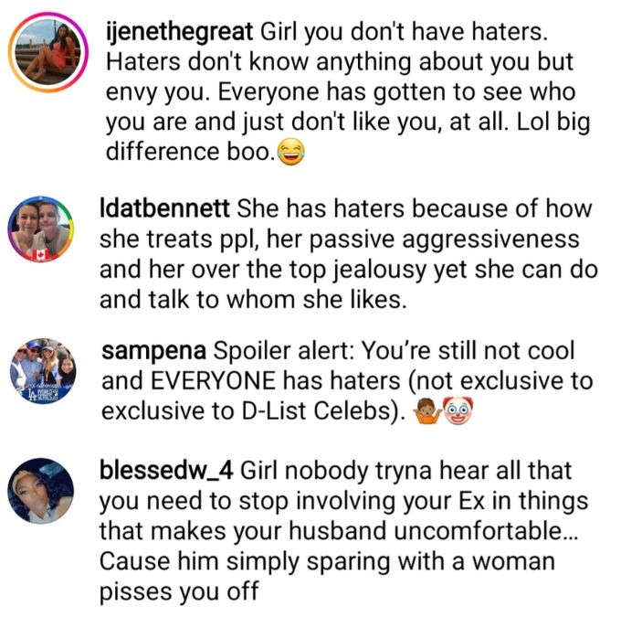ariela weinberg came under fire by 90 day fiance viewers on IG for saying she has haters