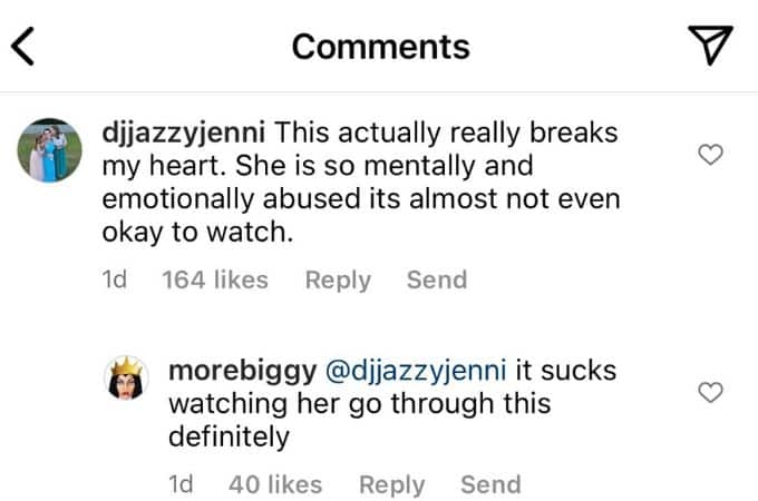 Instagram comments about Bilal Hazziez and his mom