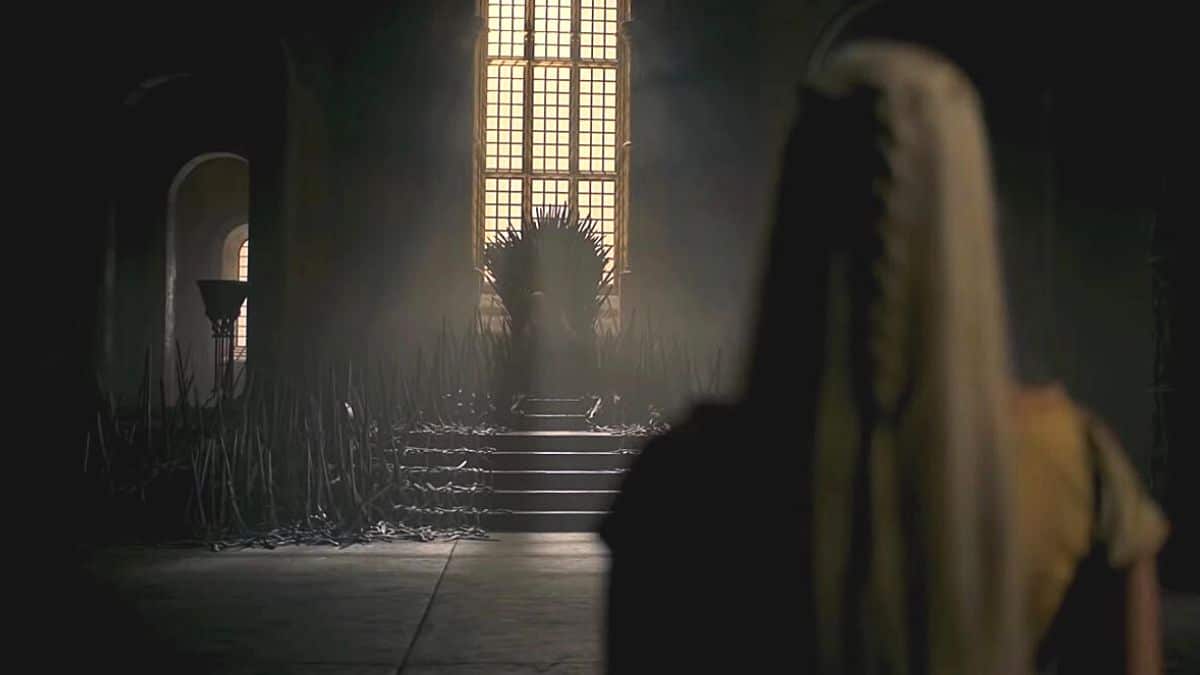 The new Iron Throne that is featured in Season 1 of HBO's House of the Dragon