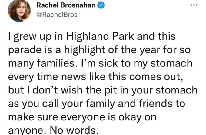 Rachel Brosnahan's tweet