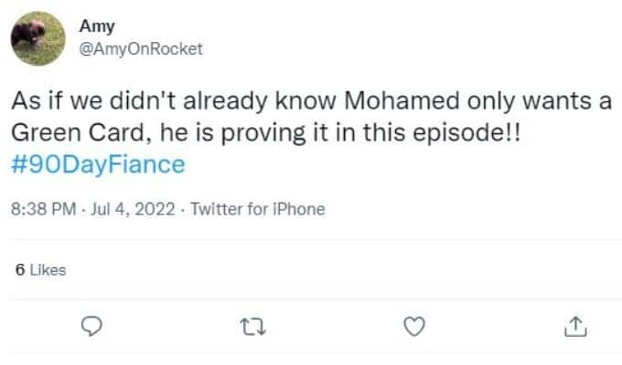 Tweet about Mohamed Abdelhamed