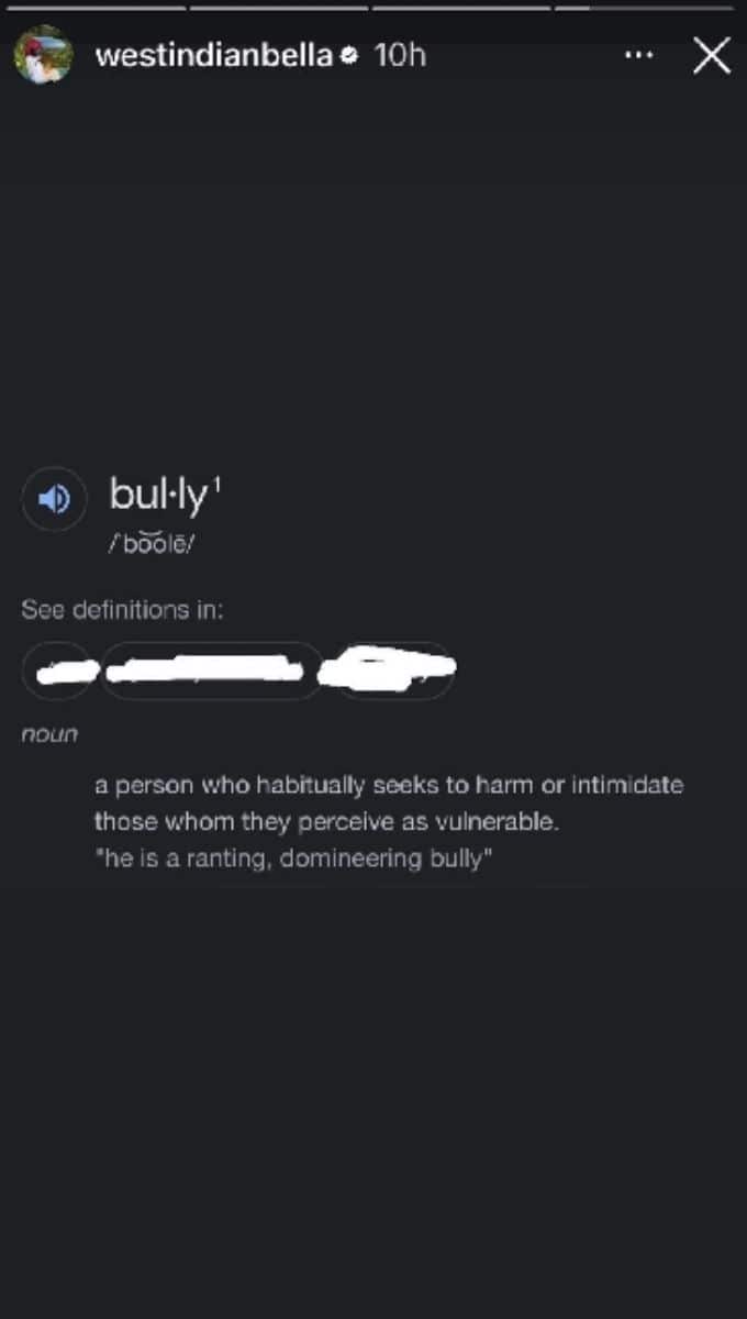 Shaeeda shares the definition of a bully. 