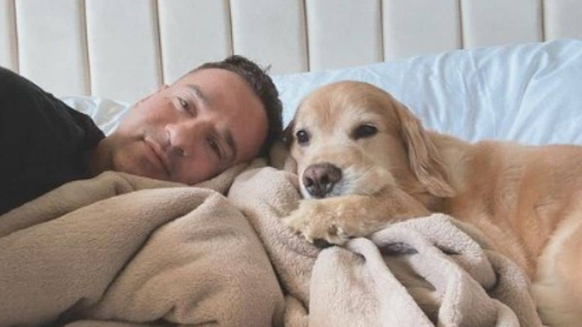 Mike Sorrentino and his dog Mosey.