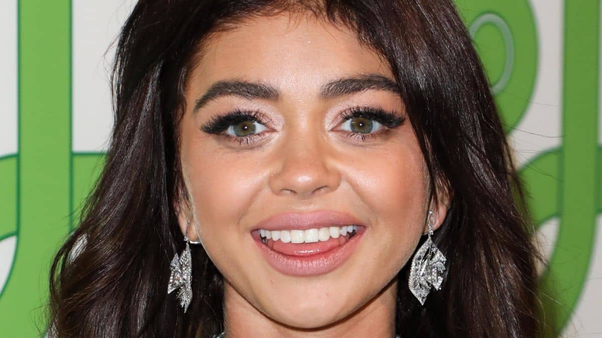 Sarah Hyland in white bathing go well with for bachelorette get together