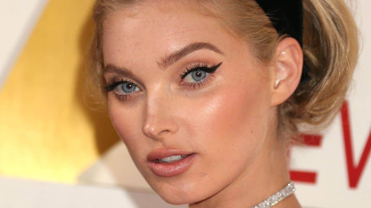 Elsa Hosk bares her cleavage in see-through one-piece lingerie