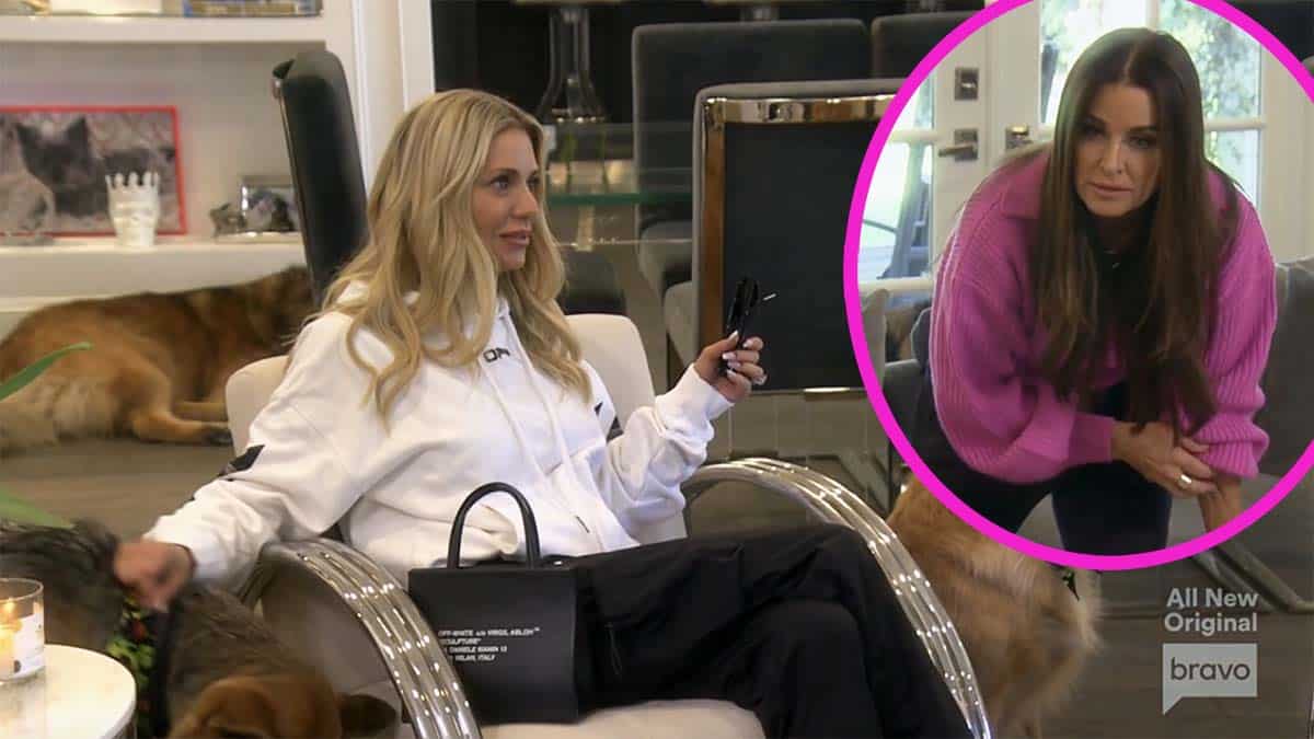 Dorit stops over Kyle's to talk about boring headlines. Pic credit: Bravo