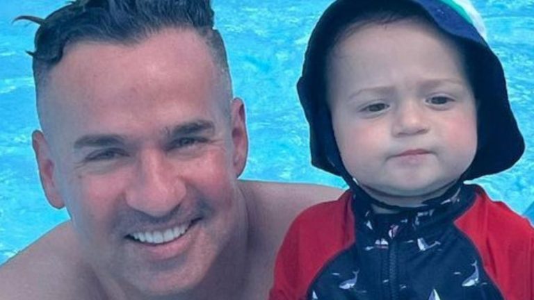 Jersey Shore's Mike Sorrentino and his son Romeo.