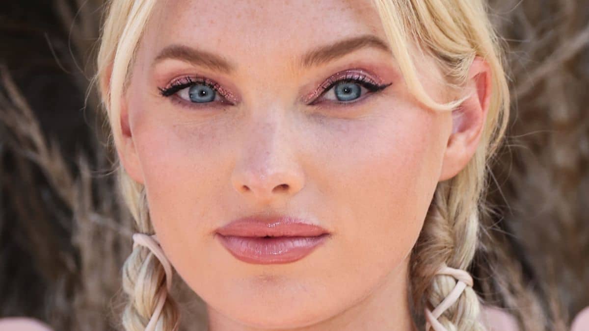 Elsa Hosk leaves little to the imagination in see-through bra and underwear
