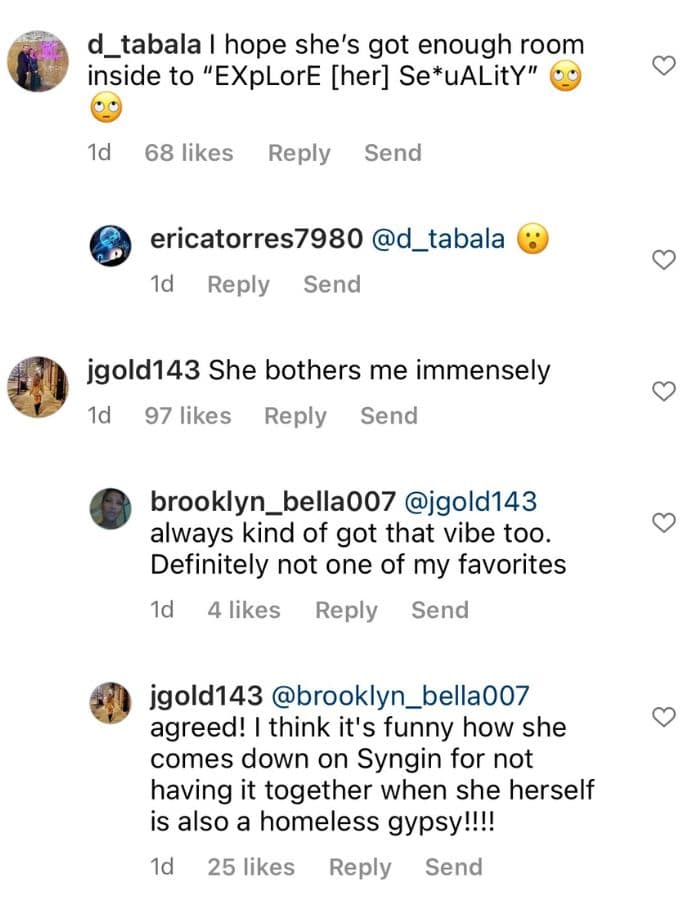 Instagram comments about Tania Maduro