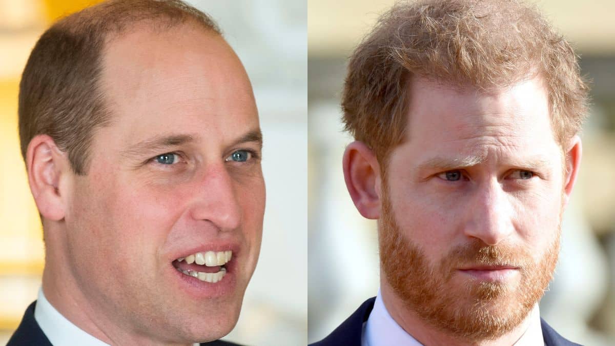 Prince William and Prince Harry close up