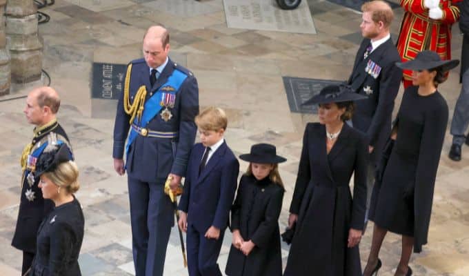 Prince William and Prince Harry with their families