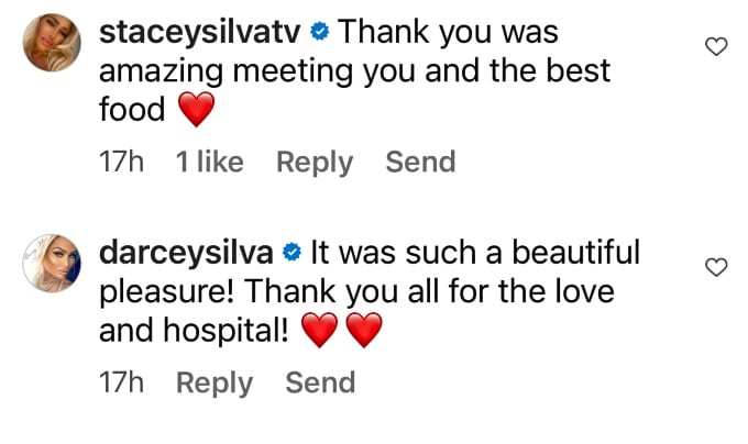 Darcey and Stacey Silva comment on recent outing.