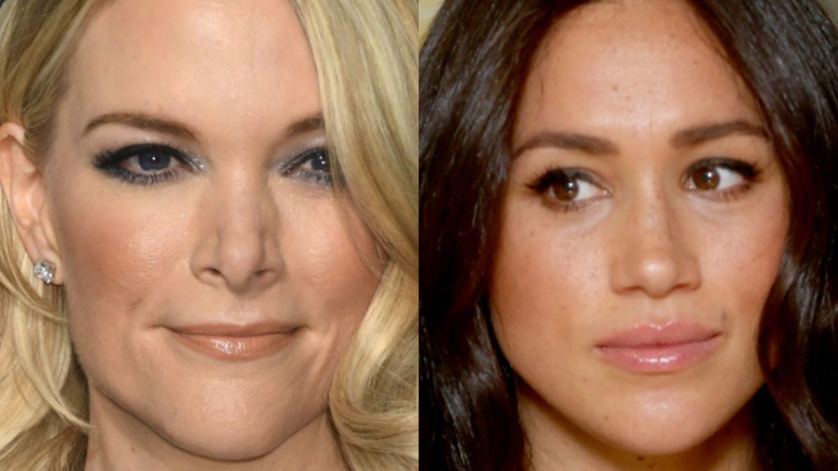 Close up shots of Megyn Kelly and Meghan Markle
