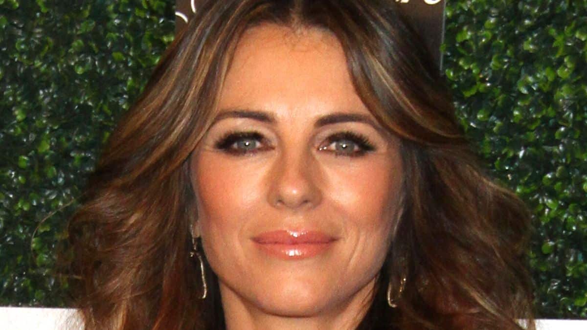 Elizabeth Hurley poses on the red carpet at the Beverly Wilshire Hotel