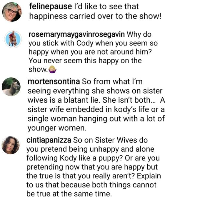meri brown's IG followers call her out for only showing her happiness on IG