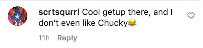 fan comments about gigi dolin as chucky
