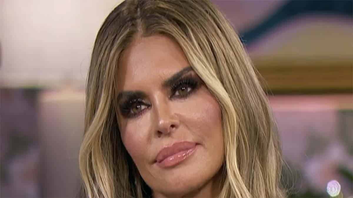 RHOBH's Lisa Rinna with a smug look on her face