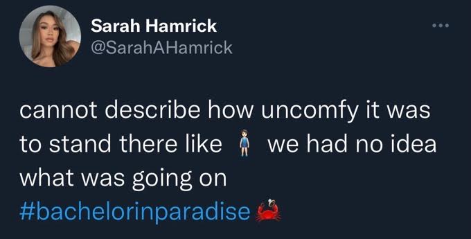 Sarah Hamrick's tweet