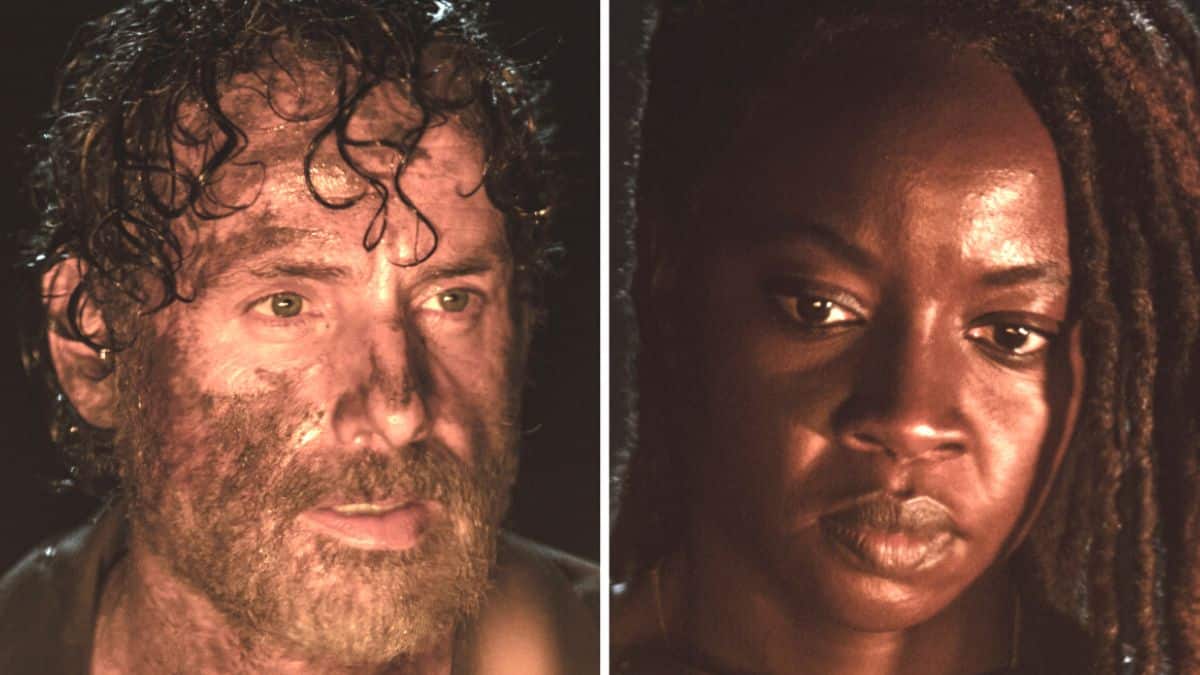 Andrew Lincoln as Rick Grimes and Danai Gurira as Michonne, as seen in Episode 24 of AMC's The Walking Dead Season 11