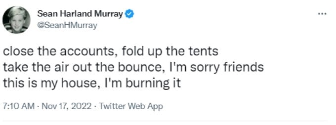Sean Murray Tweet
