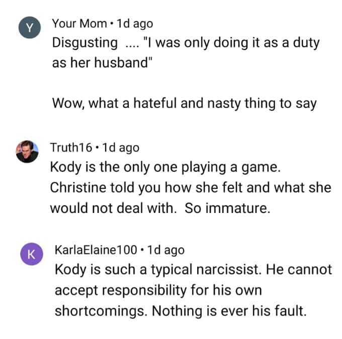 sister wives viewers' comments on youtube