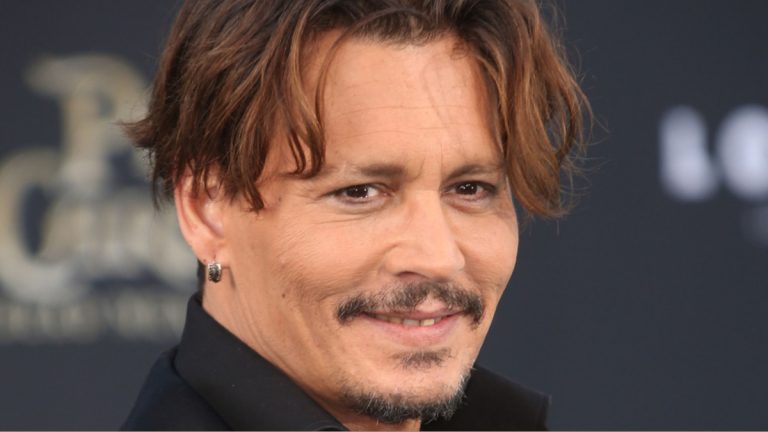 close up of johnny depp's face