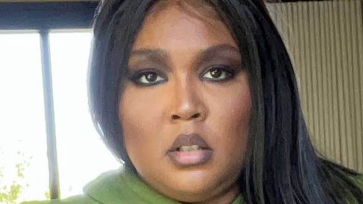 Lizzo posing at the camera