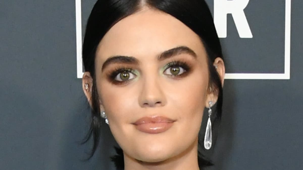 Lucy Hale gazes into the camera.