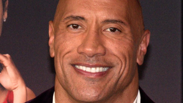 Dwayne Johnson at the premiere of Red Notice