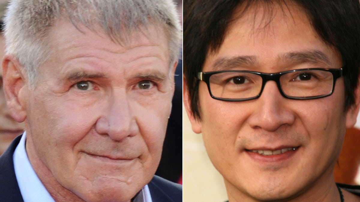 Close up of Harrison Ford and Ke Huy Quan