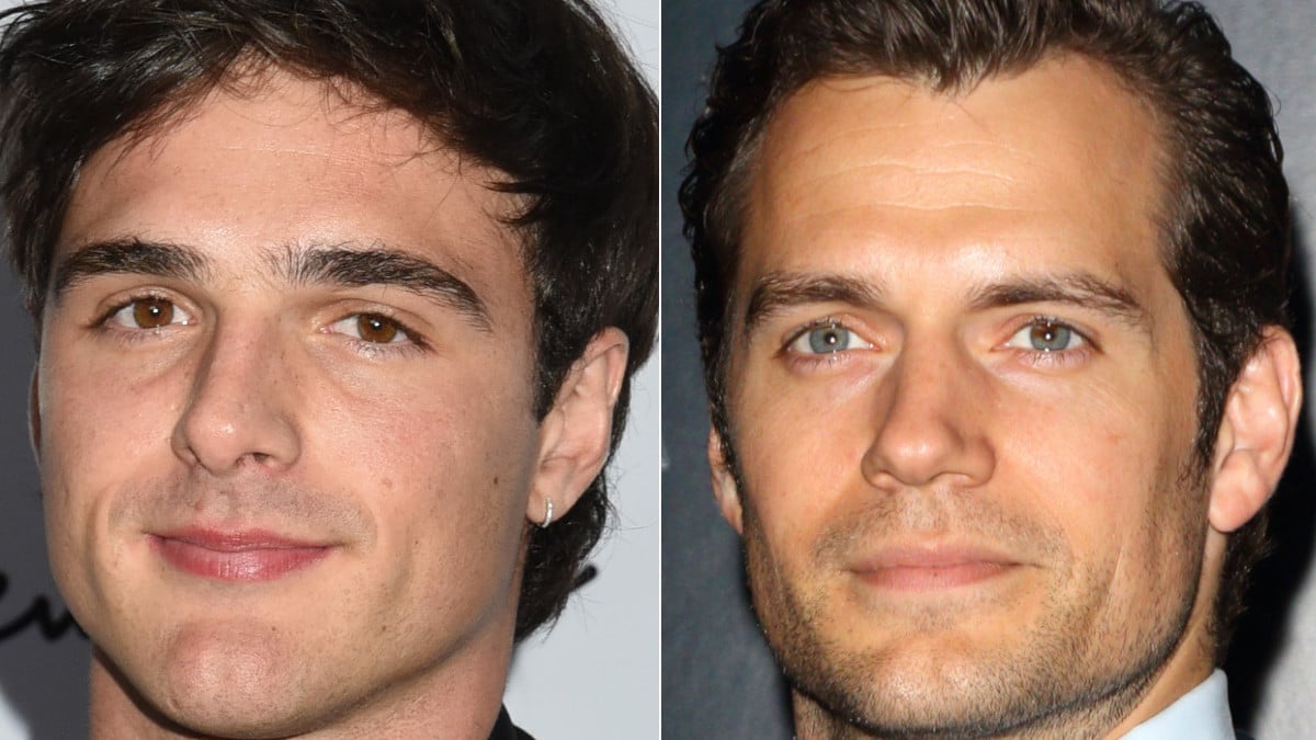 Close up of Jacob Elordi and Henry Cavill.