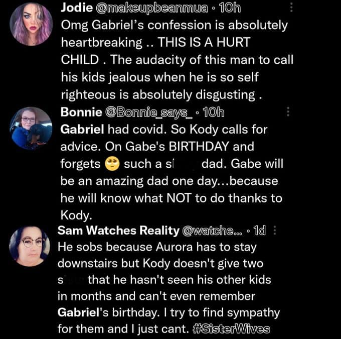 sister wives take to twitter to bash kody brown for forgetting his son gabe's birthday