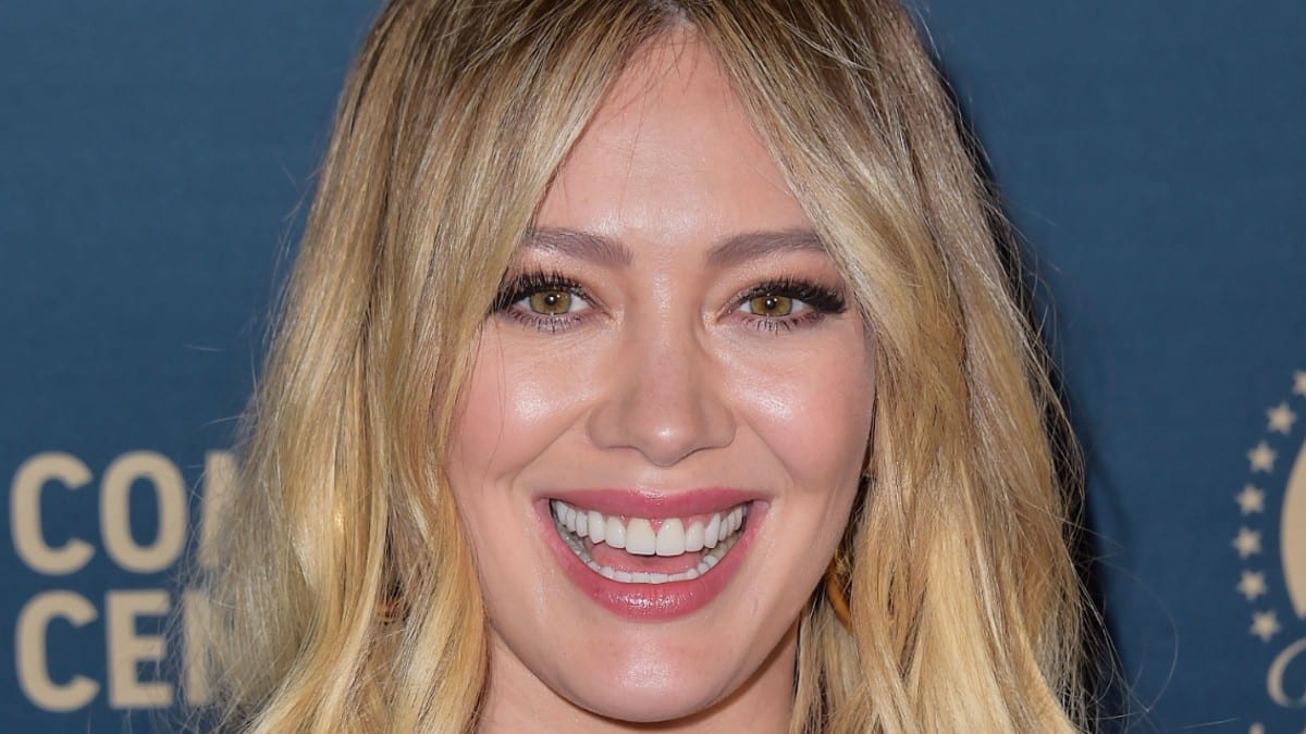 Hilary Duff poses at an event.