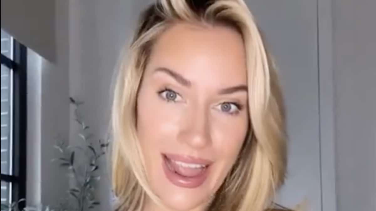 paige spiranac in instagram question and answer session video