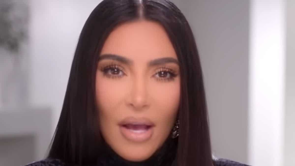 Kim Kardashian The Kardashians confessional.