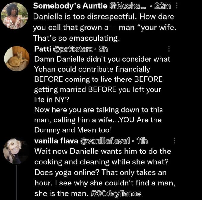90 day fiance the other way viewers sound off on twitter about daniele calling yohan her wife