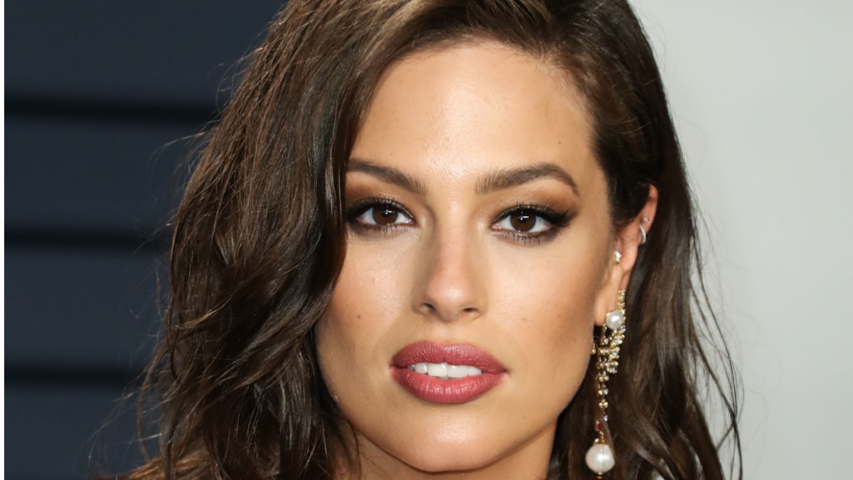 Model Ashley Graham's face pictured up close